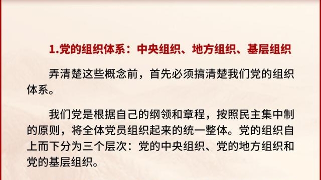 黨支部、黨小組、黨委、黨工委、黨組……這些概念你都清楚嗎